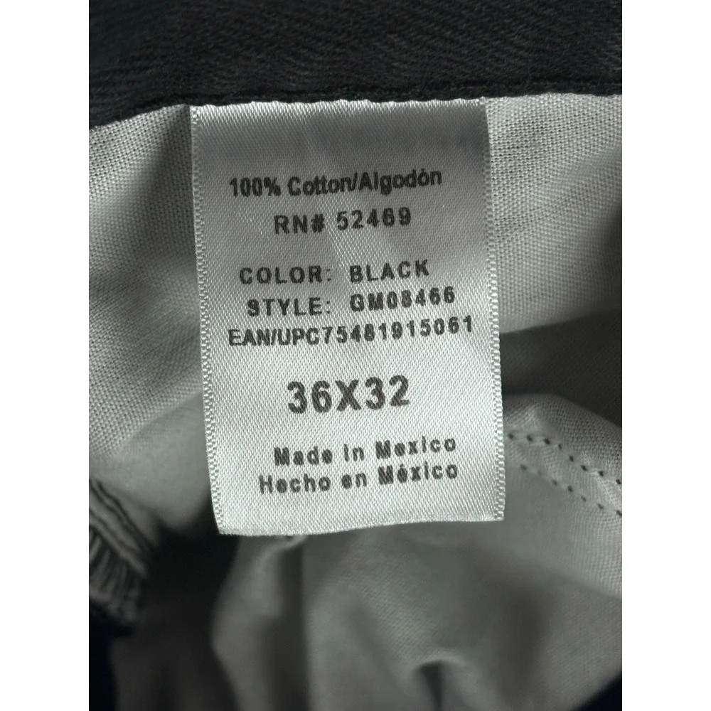 George Jeans Mens Black Straight Leg Mid Rise Jeans Size 36x32‎